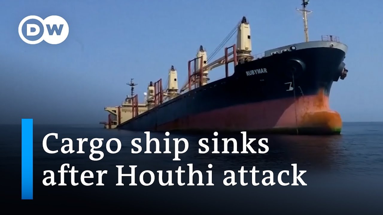 Cargo Ship Carrying 41,000 Tons of Fertilizer Sinks After Houthi Attack, Raising Environmental Concerns