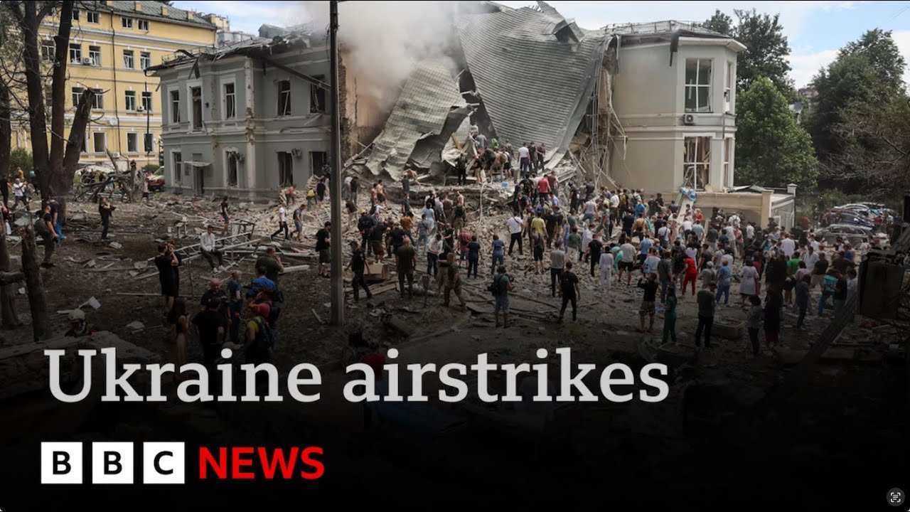 Russian Airstrikes Devastate Ukraine Ahead of NATO Summit, Killing Dozens and Destroying Children’s Hospital