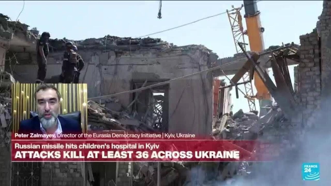 Russia Escalates Attacks Across Ukraine, Killing Dozens and Damaging Key Children’s Hospital