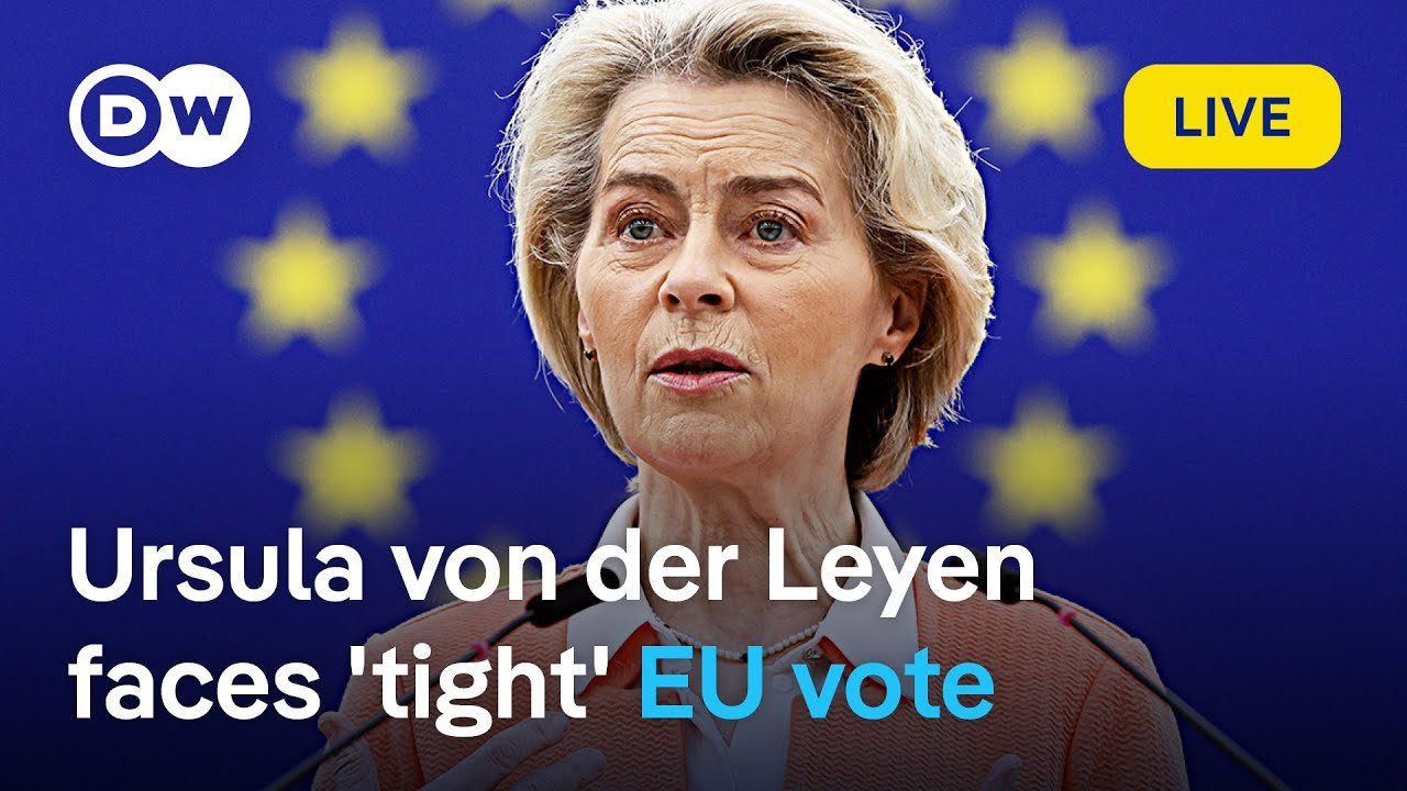 Von der Leyen Addresses European Parliament Ahead of Reelection Vote, Outlines Vision for a Stronger Europe