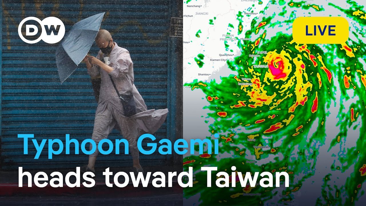 Typhoon Gaemi Approaches Eastern Taiwan, Authorities Issue Warnings