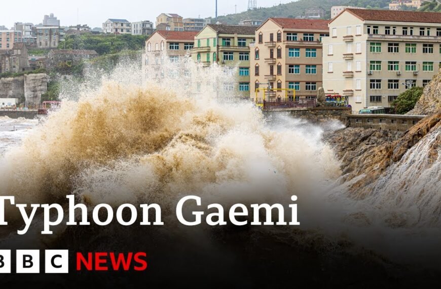 Typhoon Gaemi Hits Mainland China After Impacting Taiwan and the Philippines, Nearly 300,000 Evacuated