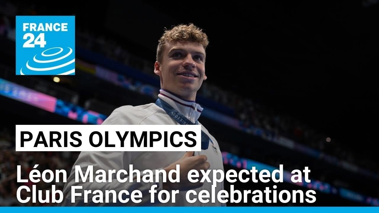 Léon Marchand Celebrates Historic Olympic Wins at Club France Gathering