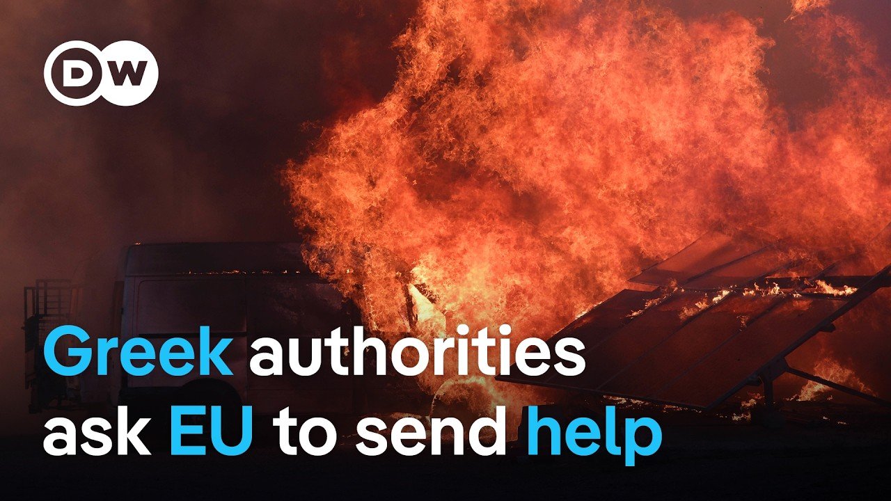 Greece Seeks EU Aid in Battling Wildfires Threatening Athens, Evacuations Underway