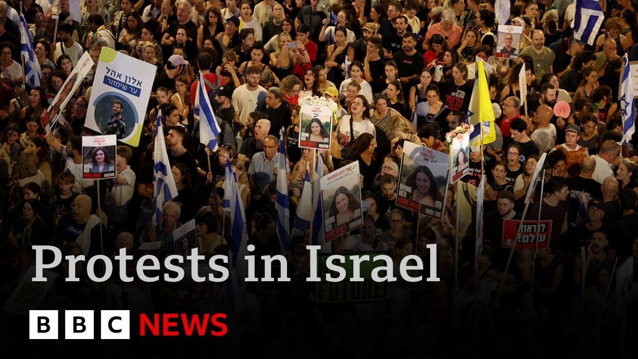 Massive Protests Erupt in Israel Demanding Release of Hostages Held by Hamas