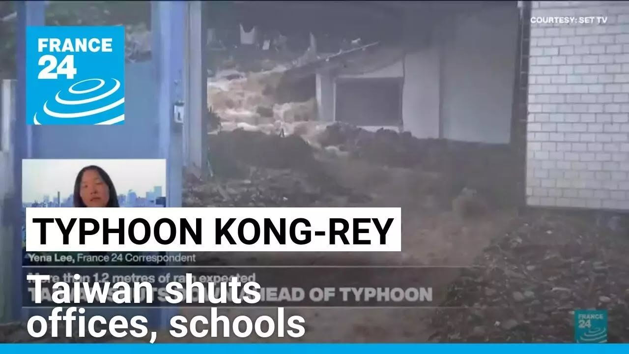 Taiwan Closes Offices and Schools in Preparation for Super Typhoon Kong-rey