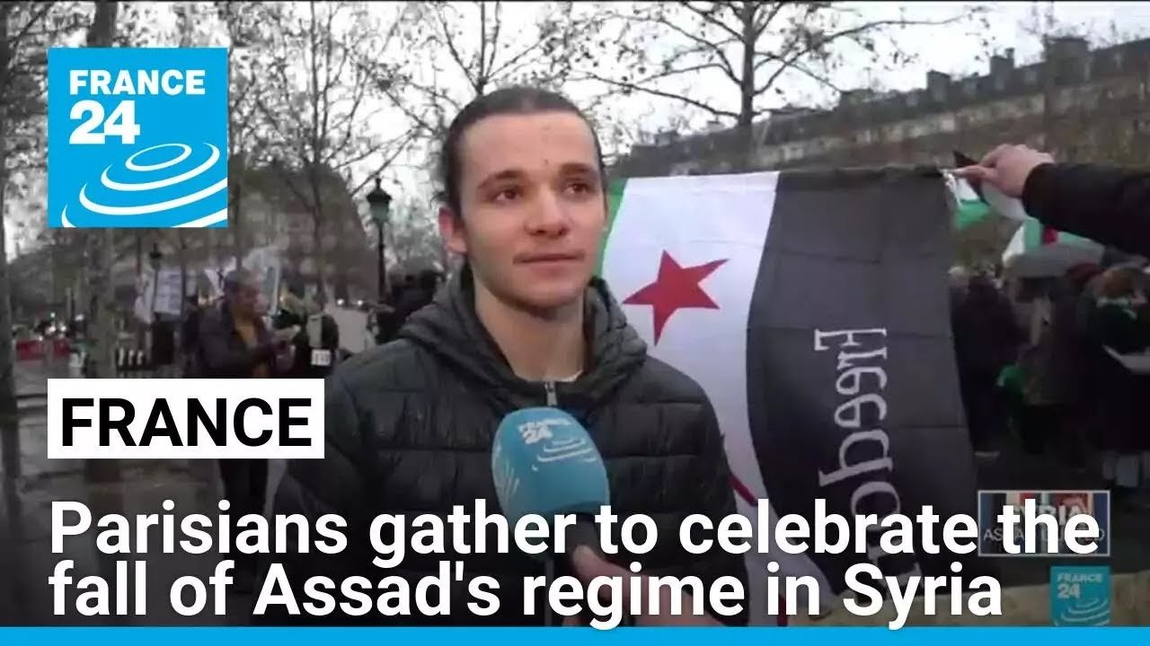 Parisians Celebrate the Fall of Assad’s Regime in Syria