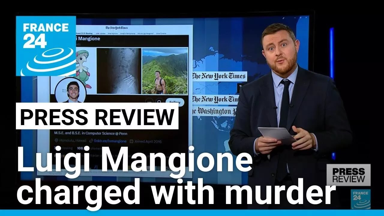 Suspect Luigi Mangione Charged in Healthcare CEO Murder, Reports FRANCE 24