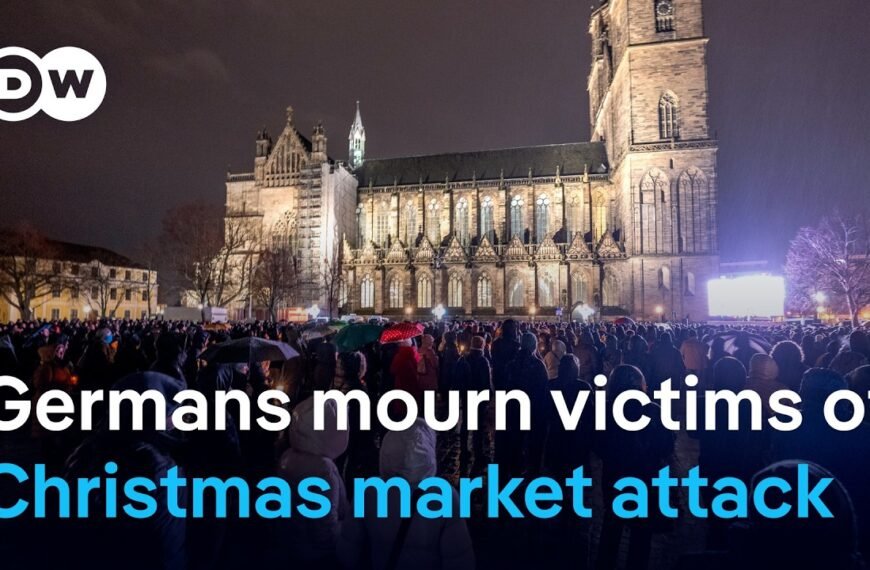 Community Holds Vigil at Magdeburg Christmas Market in Tribute to Victims