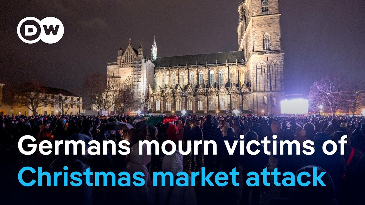 Community Holds Vigil at Magdeburg Christmas Market in Tribute to Victims