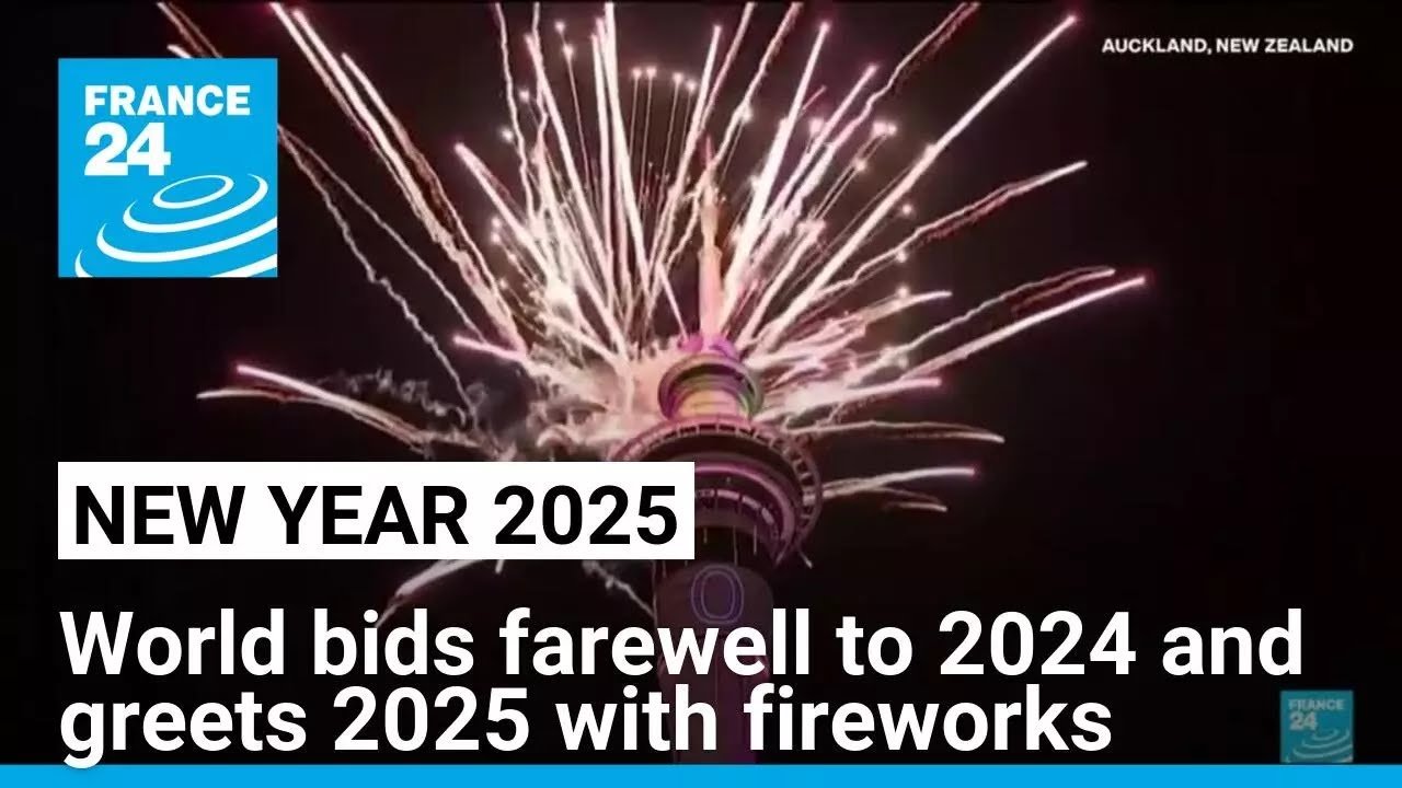 Global Celebrations: Fireworks Mark the Transition from 2024 to New Year Around the World