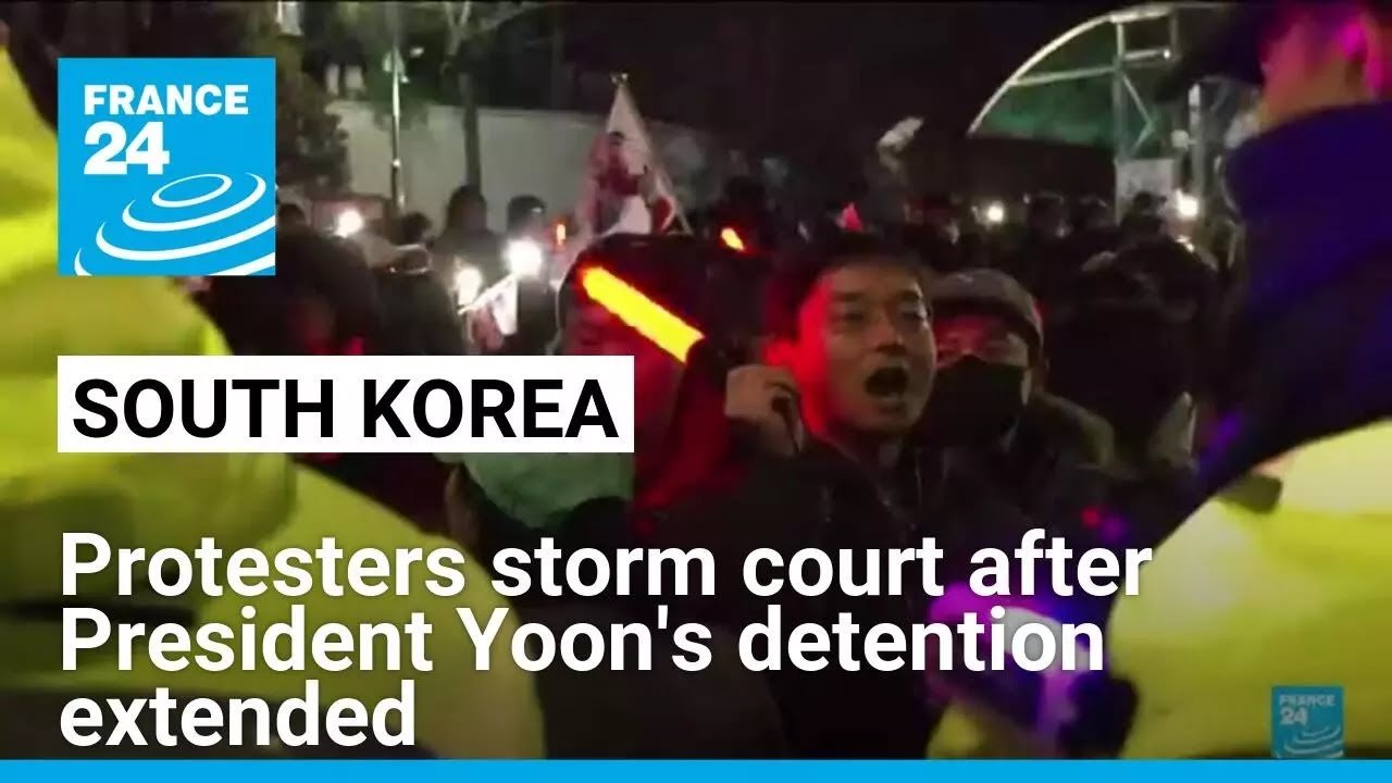 Protesters Storm South Korean Court After President Yoon’s Detention Extension