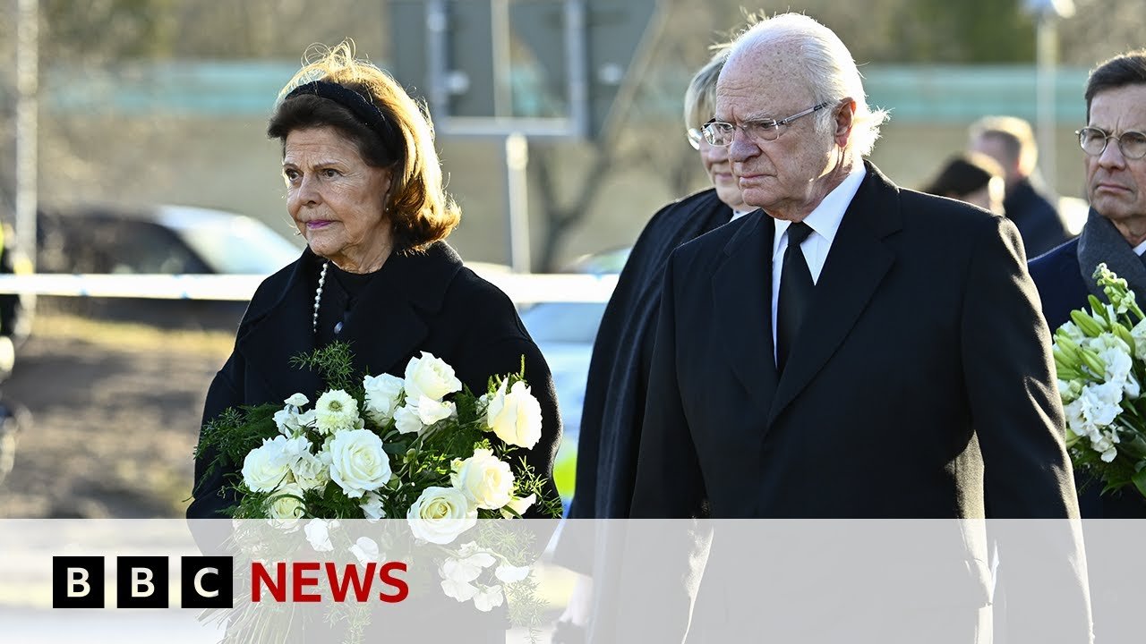 Sweden’s King and Queen Pay Tribute at Memorial for Victims of Deadly Shooting Attack