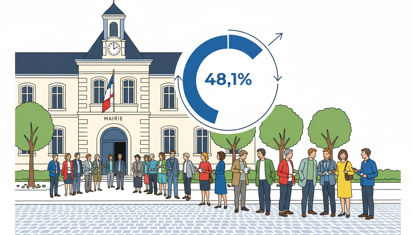 French Municipal Election Turnout Reaches 48.1% at 5 PM in Second Round